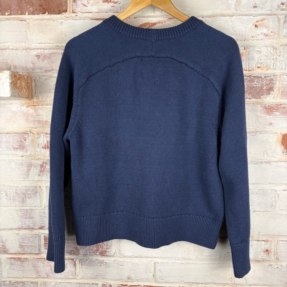 Rare Abercrombie & Fitch Hamptons NY Anchor Embroidery Crewneck Sweater Navy M - Picture 3 of 8